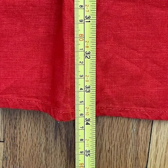 J.CREW Cabana Mini Dress in Linen Size Small Red NEW Beach Preppy Casual CI922 - Picture 14 of 16